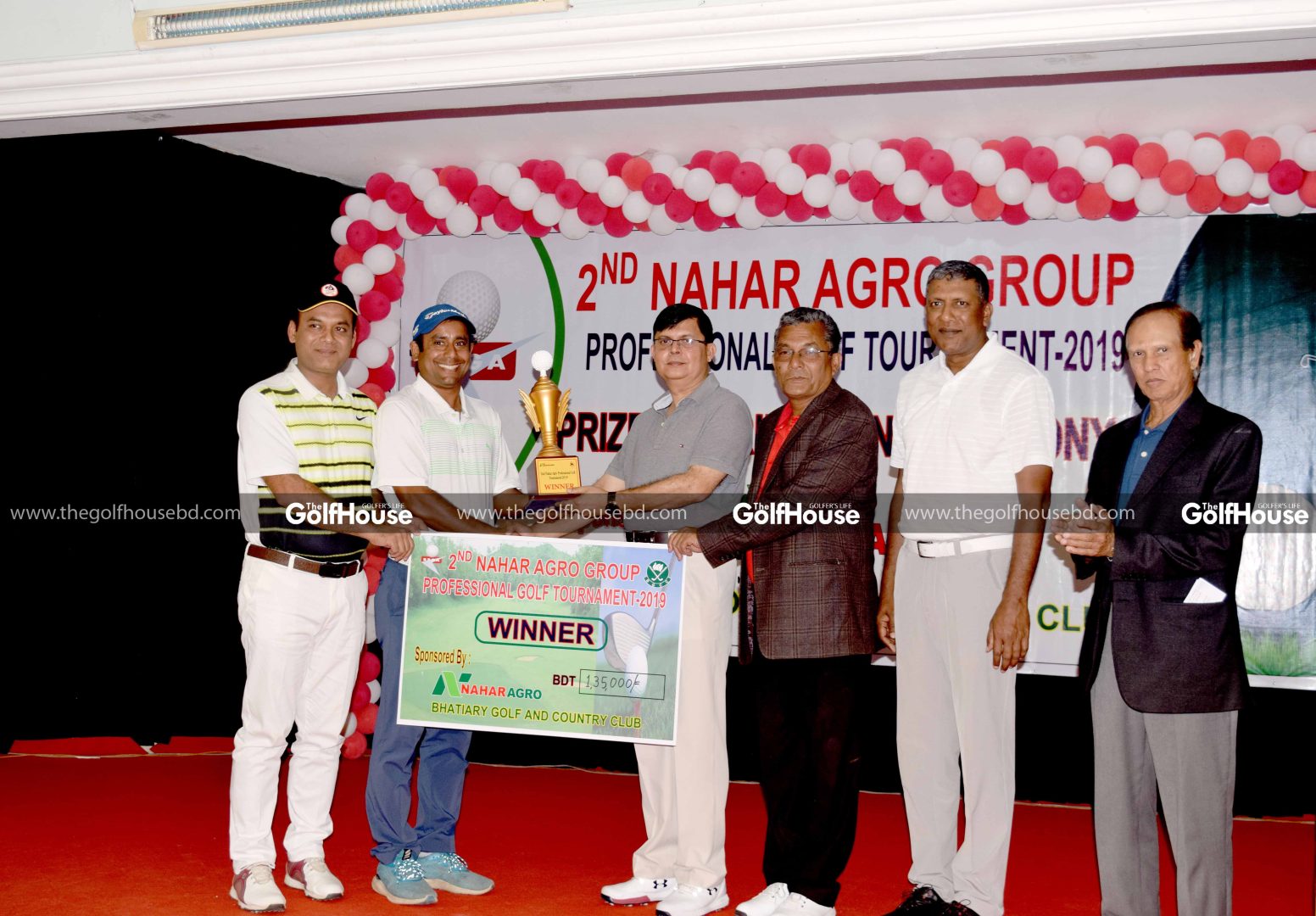 Bangladesh's 2nd highest ranked player Md Shakhawat Hossain wins the Nahar Agro Group Pro Tournament by 3 shots at the scenic Bhatiary Golf and Country Club. 