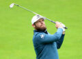VIRGINIA WATER, ENGLAND - SEPTEMBER 14: Tyrrell Hatton of England plays his second shot on the first hole during the final round of the BMW PGA Championship 2025 at The Wentworth Club on September 14, 2025 in Virginia Water, England. (Photo by David Cannon/Getty Images)