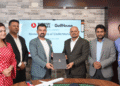 Turkish Airlines and GolfHouse officials at the MoU signing ceremony at GolfHouse headquarters in Dhaka on October 12, 2026. The agreement strengthens cooperation through promotional services and client engagement initiatives.
